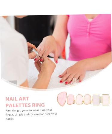 Vaguelly Palette de Nail Art en R sine Anneau Lot de 6 Mini Palettes pour Manucure Professionnelle et Diy Pratique pour M langer Vernis Ongles et Pigments - Buy Online on GoSupps.com