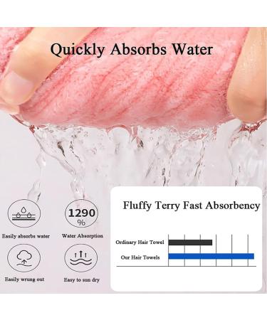 Super Absorbent Microfiber Hair Towel Wrap - Fast Drying Anti-Frizz Shower Cap for Women & Girls - Buy Online on GoSupps.com