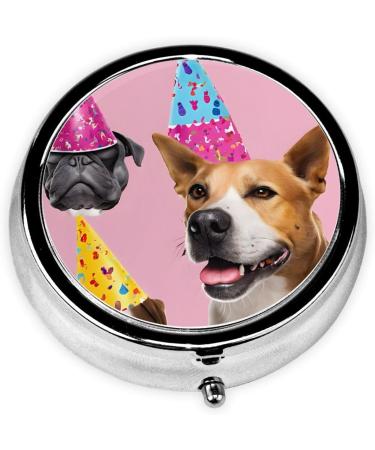 French Bulldog Mini Round Pill Box | 3 Compartment Travel Organizer | Portable Medicine Case for Home & Office - Buy Online on GoSupps.com