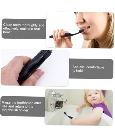 FRCOLOR 16 Pcs Folding Toothbrush Set - Portable Travel & Camping Charcoal Toothbrushes - Compact & Lightweight Grey Color - Buy Online on GoSupps.com