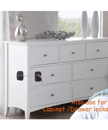 Childproof Refrigerator Lock - Fridge and Freezer Security with Keys (Black, 1 Pack) - Buy Online on GoSupps.com