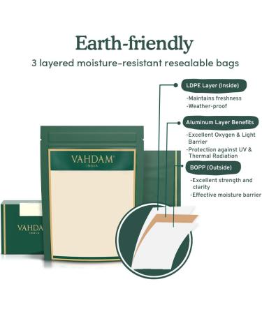 VAHDAM Saffron Tea Loose Leaf - 50 Cups/3.53oz | Spiced Chai Blend w/ Black Tea, Cardamom, Cinnamon, Clove, Almond & Saffron | Hot Tea, Iced Tea, Chai Latte | Masala Chai - Buy Online on GoSupps.com