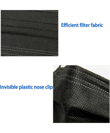 50pcs- children 3 Layers facecover Disposable KIDS Facemask (Black Black) - Buy Online on GoSupps.com