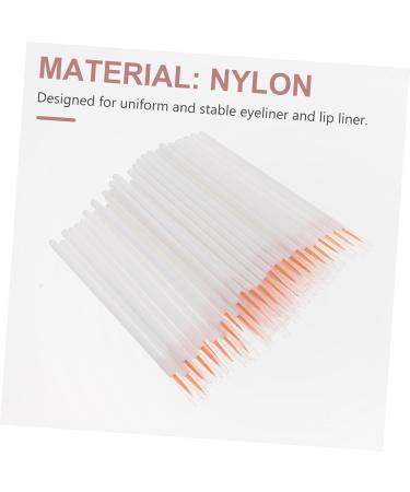LALADEFIEE 100pcs Disposable Eyeliner Brush Powder Makeup Brush Fine Liner Brush Detail Liner Nylon White - Buy Online on GoSupps.com