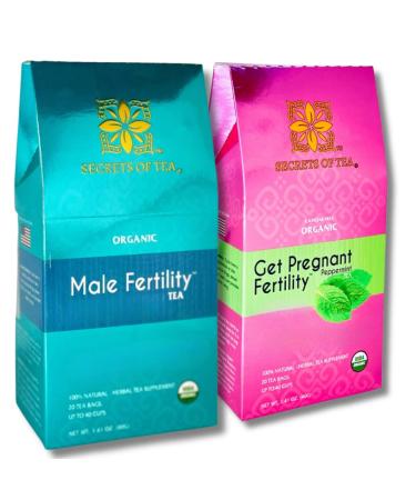 Secrets of Tea- Fertility Tea For Men And Women- USDA Organic- Delicious 40 Biodegradable Sachets