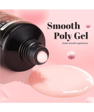 JOSLOVE Poly Nail Gel Kit - 30g 2PCS with UV Light | Clear Nude Colors Starter Kit for Salon Quality Manicure at Home - Buy Online on GoSupps.com