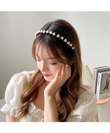 LadayPoa Pearl Floral Hairbands 4pcs - Vintage Flower Beaded Hair Accessories for Women and Girls - Buy Online on GoSupps.com