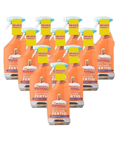 Pack of 10 Meister Proper kitchen spray kitchen cleaner spray for radiant shine and fresh scent 800ml