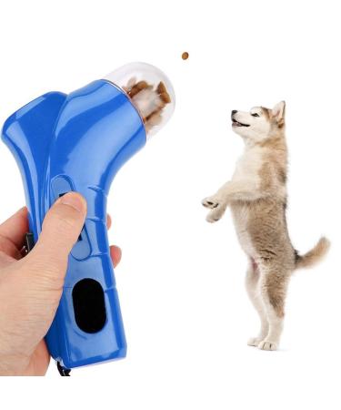 Treat Gun Treat Thrower Funny Dog Toy Treat Toy for Dogs Reward & Training (Blue) - Buy Online on GoSupps.com