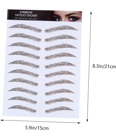 FOMIYES 12 Pcs Eyebrow Stickers Makeup Stickers Hair Eyebrows Brown Imitation Eyebrow Stencil Make up 3d - Buy Online on GoSupps.com