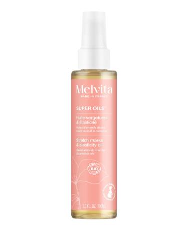 Melvita - Huile pour Vergetures - Huiles Riches - Soin Corporel pour lasticit et R g n ration - Grossesse & Variations de Poids - Texture Non Grasse - 100 ml