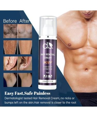 DB Hair Removal Cream for Men 200ml | Formulated for Men s Coarse Body Hair | Easy to Use Painless Provides Quality Results Lasting Longer than Shaving Alone | Suitable for Use on All Skin Types - Buy Online on GoSupps.com