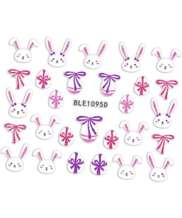 Nail Stickers Flowers 10pcs Nail Art Stickers Easter Nail Decals Easter Egg Manicure Paste Applique Bunny 3d - Buy Online on GoSupps.com