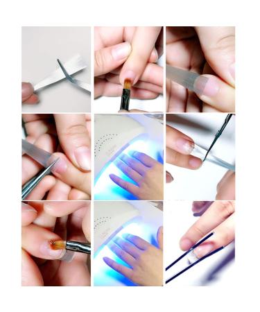 Lurrose Artificial Nail Tips | 50 pcs Brazilian Fiber Optic Nail Expansion & Repair | Premium Glass Fiber Nail Art Design - Buy Online on GoSupps.com