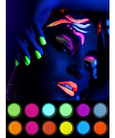 Ebanku 12 Vibrant Neon Nail Glitter Powder - Rainbow Nail Art Decoration for Stunning Gel Nails | International Shipping Available - Buy Online on GoSupps.com