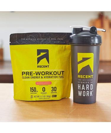 Ascent Pre Workout Raspberry Lemonade - 30 Servings | Boost Energy & Performance - Buy Online on GoSupps.com