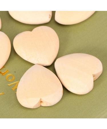 Buy Toyvian 250pcs Peach Heart Unfinished DIY Wooden Beads - Perfect for Valentine's Day Jewelry & Crafts | Quality Heart Loose Beads for Kids Decor - Buy Online on GoSupps.com