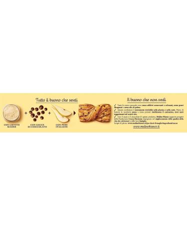  Italian Gourmet E.R. Mulino Bianco Nastrine con gocce di cioccolato chocolate ribbons with delicate pear flavor 6 snacks + Italian gourmet pulp 400 g - Buy Online on GoSupps.com