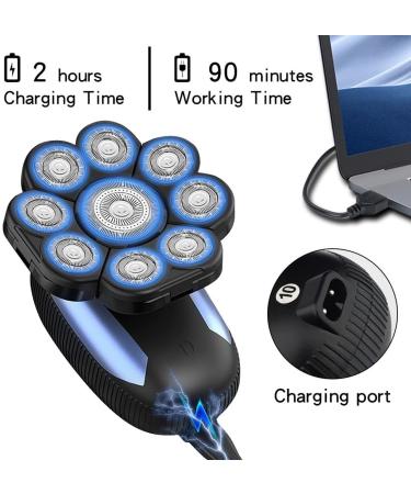 6 in 1 IPX7 Waterproof Electric Shaver for Men | Rechargeable Beard & Bald Hair Trimmer Grooming Kit - Buy Online on GoSupps.com