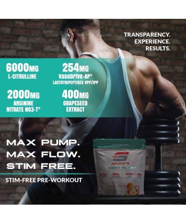 Granite Vaso Blast Advanced Pre-Workout with Grapeseed Extract & Arginine Nitrite - Stim-Free Pump & ACE Inhibition Formula - Buy Online on GoSupps.com