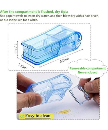JohnBee Pill Cutter - Best USA Design for Small & Large Pills | Vitamin Cutter with Keychain Holder - Blue - Buy Online on GoSupps.com