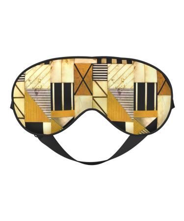 Rustic Wooden Print Fashion Block Out Light Eye Mask 7.9X4 inch for Air Travel Full Night Sleeping