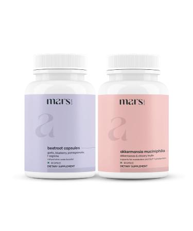 FusionFlow GLP-1 Combo | Beetroot Nitric Oxide Booster & Mars Akkermansia Muciniphila 120 Capsules | Pack of 1