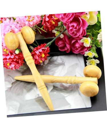 Lurrose Wooden Anti-Aging Face Massage Tool | Thin Roller & Rod for Face Lifting & Muscle Relaxation | Bamboo Lotus Tree Massage Device - Buy Online on GoSupps.com