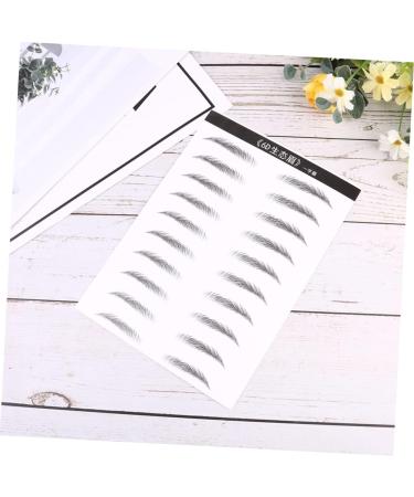 Baluue 2 Pairs Eyebrow Makeup Tools Hair-like Simulation Eyebrow Sticker Artificial Eyebrow Patch 21.00X15.00X0.01CM Black - Buy Online on GoSupps.com