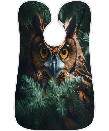 Owl Plant Beard Bib Apron | Men's Shaving Beard Hair Catcher | Perfect Gift for Dad & Husband | Father's Day Anniversary Christmas - Buy Online on GoSupps.com