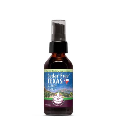 WishGarden Herbs Cedar-Free Texas Allergy & Sinus - All-Natural Herbal Allergy Relief for Adults Helps Soothe Cedar Fever Symptoms Zone 5 Allergy Formula Texas Cedar Fever Allergy Relief Drops 2oz 2 Fl Oz (Pack of 1)
