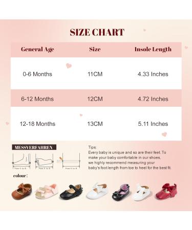 CENCIRILY Baby Girl Mary Jane Shoes | Anti-Slip Soft Sole Flats for 0-18 Months | Princess Wedding Dress Shoes | White, 0-6 Months - Buy Online on GoSupps.com