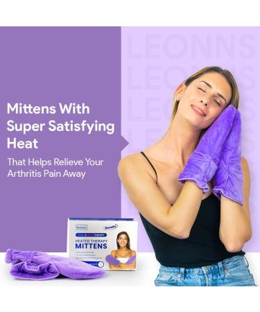 LEONNS Microwavable Heated Gloves for Arthritis & Hand Pain Relief - Orchid Purple - Buy Online on GoSupps.com