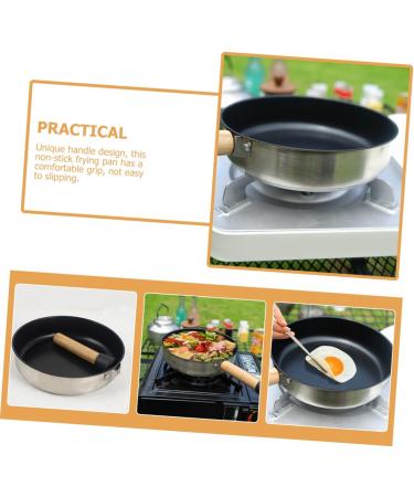 Levemolo Camping Portable Pan Griddle Egg Pan Non Stick Cooking Utensils Pans Camping Cookware Flat Skillet Non Stick Fry Pan Steak Kitchen Supplies Stainless Steel - Buy Online on GoSupps.com