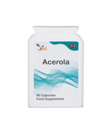 Ved Organic Acerola Cherry Acerola Cherry Spray Dried Juice Powder 850 mg 90 Vegan Capsule (45 Days Supply)