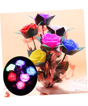 LIFKICH 6pcs Silk Roses Valentines Day Gift Romantic Candles Artificial Rose Never Withered Rose Red Home Decor Wishing Bottle Rose Gifts Eternal Rose Lamp Blue Gifts Led Blue Rose Blue 40X10X10cm - Buy Online on GoSupps.com