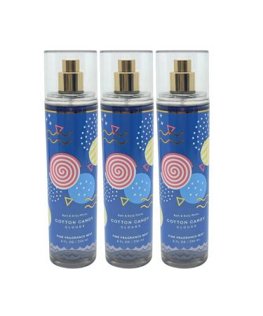 Bath & Body Works Cotton Candy Clouds Fine Fragrance Mist - Pack of 3