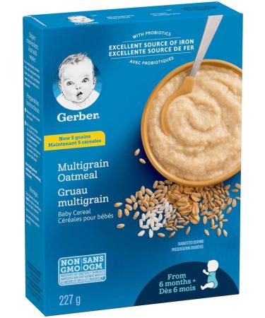 GERBER CEREAL Stage 2 - Mixed Grain Baby Food Cereal 6+ months 227 g 6 Pack - PACKAGING MAY VARY - Buy Online on GoSupps.com