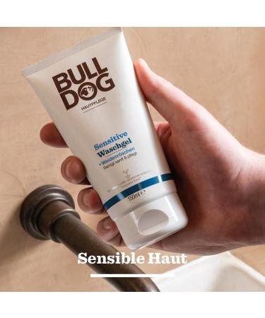 BULLDOG Men's Skin Care | Sensitive Cleansing Gel | Moisturising & Soothing Face Cleansing | 150 ml - Buy Online on GoSupps.com