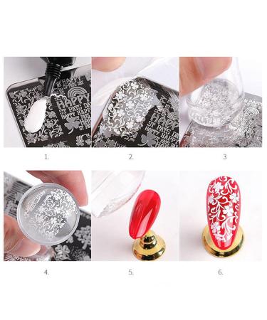 14-Piece Nail Stamp Set | 8 Nail Stamping Plates Scraper & 4 Polishes - Perfect for Gorgeous Nail Art - Buy Online on GoSupps.com