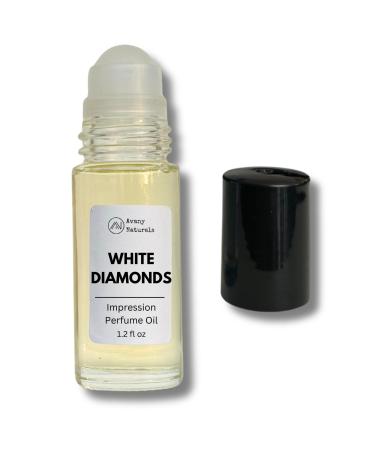 Body Oils for Women - Bigger & Better Roll on Perfume Samples Alt Fragrances for Women Long Lasting Oil Based Cologne Perfumed & Scented Aroma for Skin 1.2 Fl Oz (WhiteDiamonds-Type)