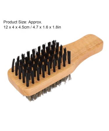 3-Part Wood Beard Brush | Double-Sided Soft & Hard Bristles for Grooming & Styling - Essential for Home & Salon - Buy Online on GoSupps.com