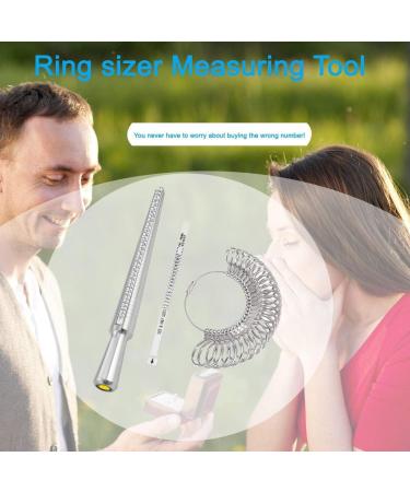 DoGeek Ring Sizer Set - Stainless Steel Ring Gauges & Aluminum Ring Mandrel (Size 1-13) - 27 Pcs - Buy Online on GoSupps.com