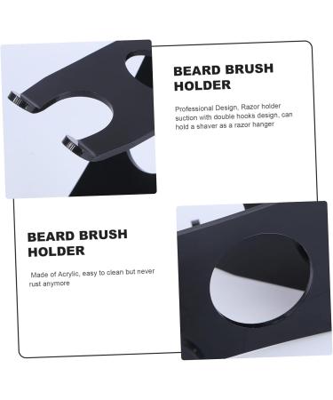 Minkissy Acrylic Stand Brush Bracket - Men's Care Set Z-Shaped Holder for Shaving Brushes & Manual Razors | Universal Brush Holder - Buy Online on GoSupps.com