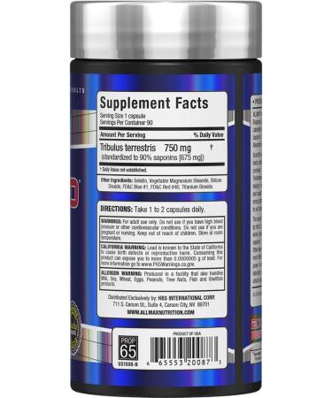 ALLMAX Nutrition Trib X 90 - Bulgarian Tribulus Ultra-Concentrated Extract for Enhanced Performance | 90 Capsules - International Shipping Available - Buy Online on GoSupps.com