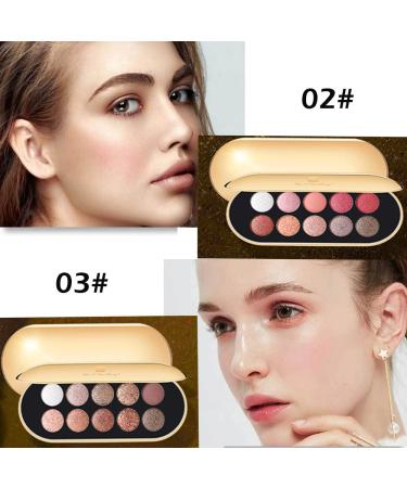 Gold Glitter Eyeshadow Palette - 10 Colors Shimmer Makeup Set | Long Lasting & Waterproof - Professional Nude Eyeshadow Palette - Buy Online on GoSupps.com
