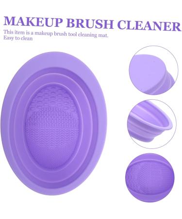 Angoily Cleaning Pad Cosmetic Brush Cleaner Silicone Makeup Applicator Beauty Tool Cleaner Face Silicon Brush Cleaner Makeup Tool Cleaner Beauty Tools Silica Gel Purple Fold - Buy Online on GoSupps.com
