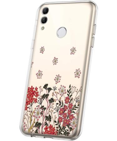 Morechioce Ultra Thin Transparent Silicone Case for Huawei Honor 10 Lite & P Smart 2019 - Floral Design Protective Cover #16 - Buy Online on GoSupps.com