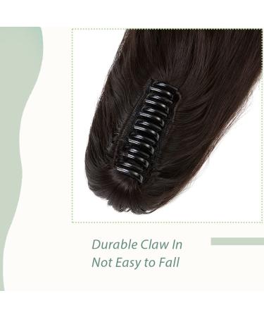 Buy Sego 45cm Ponytail Hair Extension - Voluminous Wavy Dark Brown Clip-In Braid - 140g Synthetic Hair - Buy Online on GoSupps.com