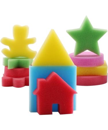 LEOBRO 30pcs Sponge Painting Shapes for Toddlers - Assorted Patterns for Early Learning - Buy Online on GoSupps.com